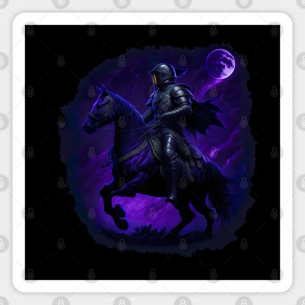 "Warrior of the Night: A Magical Warrior Embracing Splendor" Magnet by Hexen_3